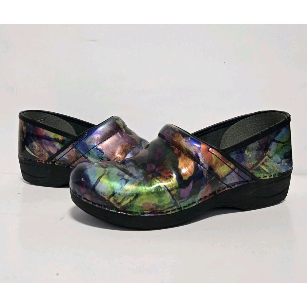 Dansko Shoes Womens US 11 EU 41 XP 2.0 Clogs Multicolor Nursing Comfort Patent